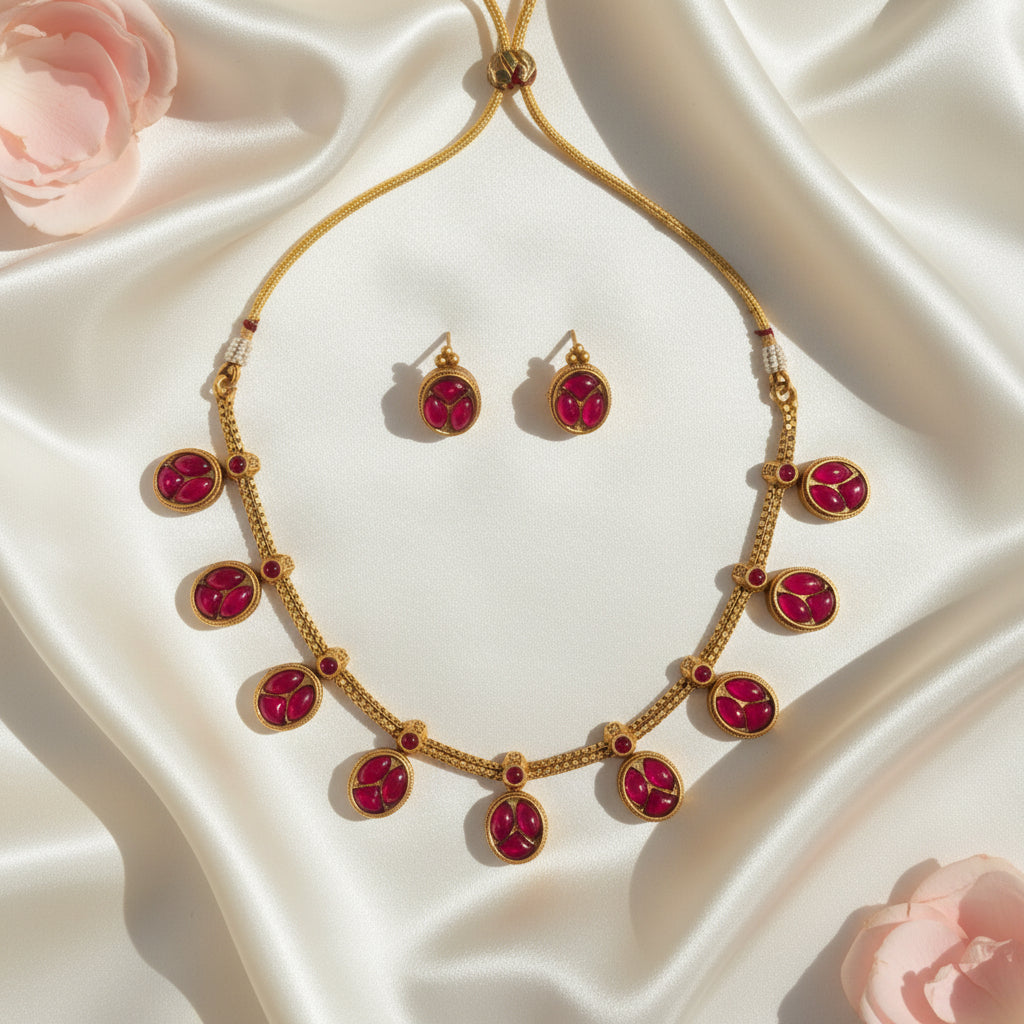 Mrinalini Chocker Necklace and Earrings Set