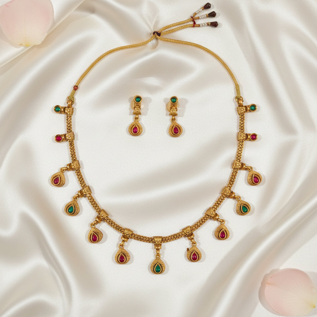 Gaurika Chocker Necklace and Earrings Set
