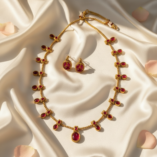 Niranjana Chocker Necklace and Earrings Set