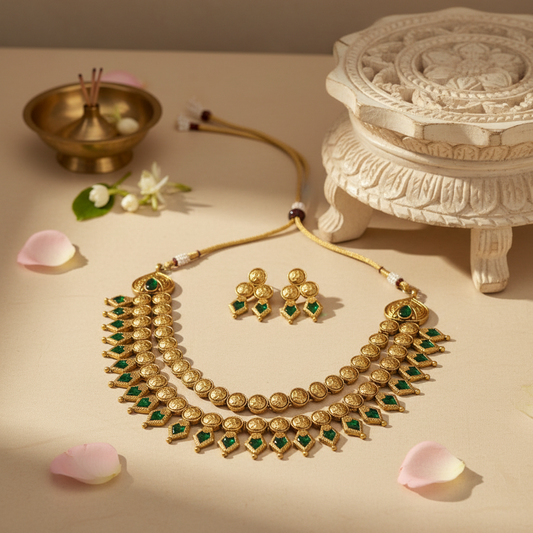 Yamini Chocker Necklace and Earrings Set