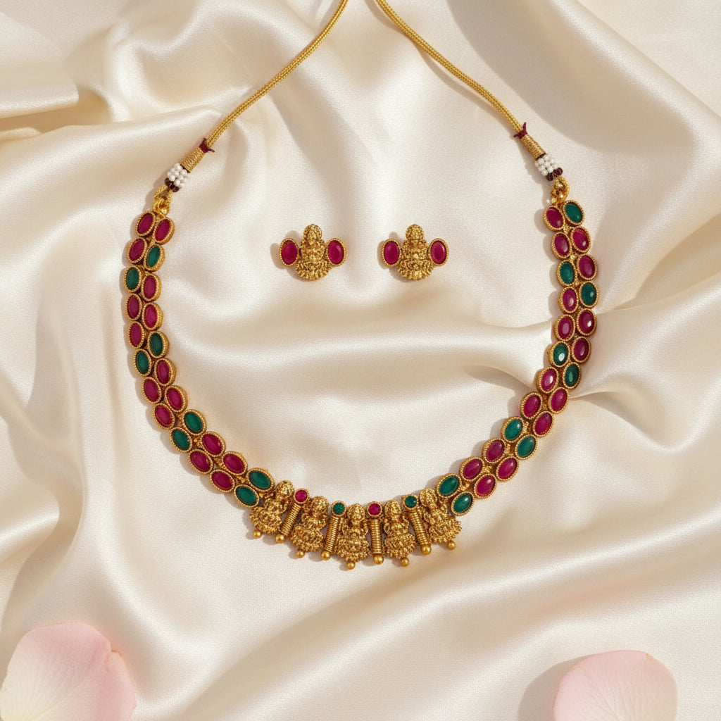 Shloka Chocker Necklace and Earrings Set