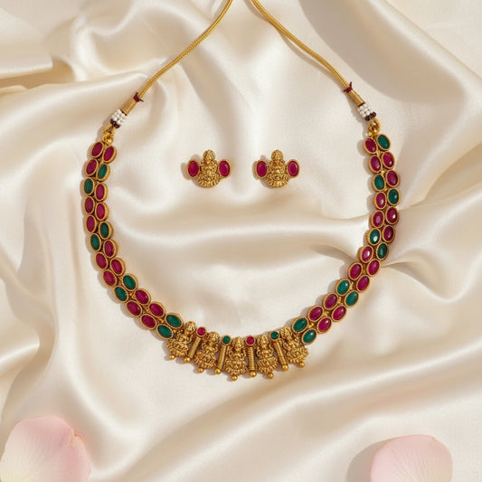 Shloka Chocker Necklace and Earrings Set