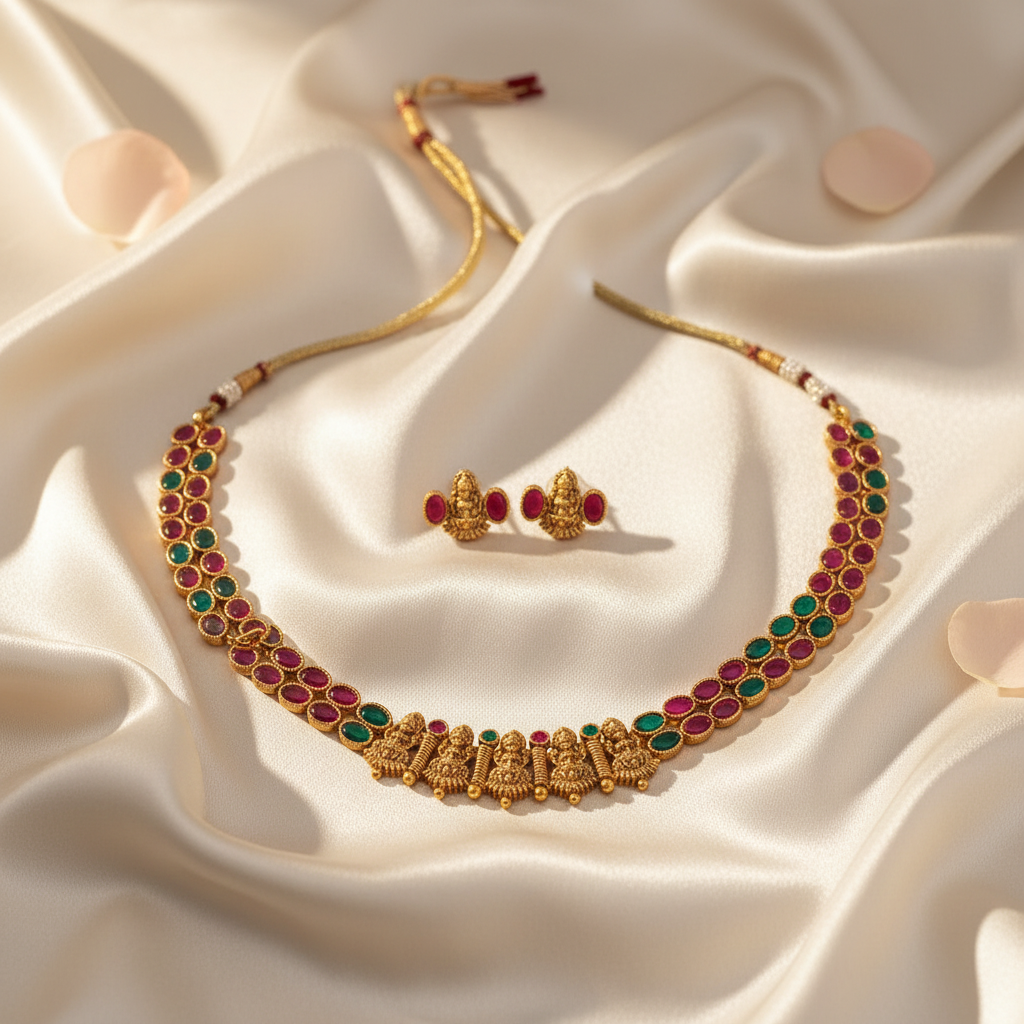 Eshita Short Necklace and Earrings Set