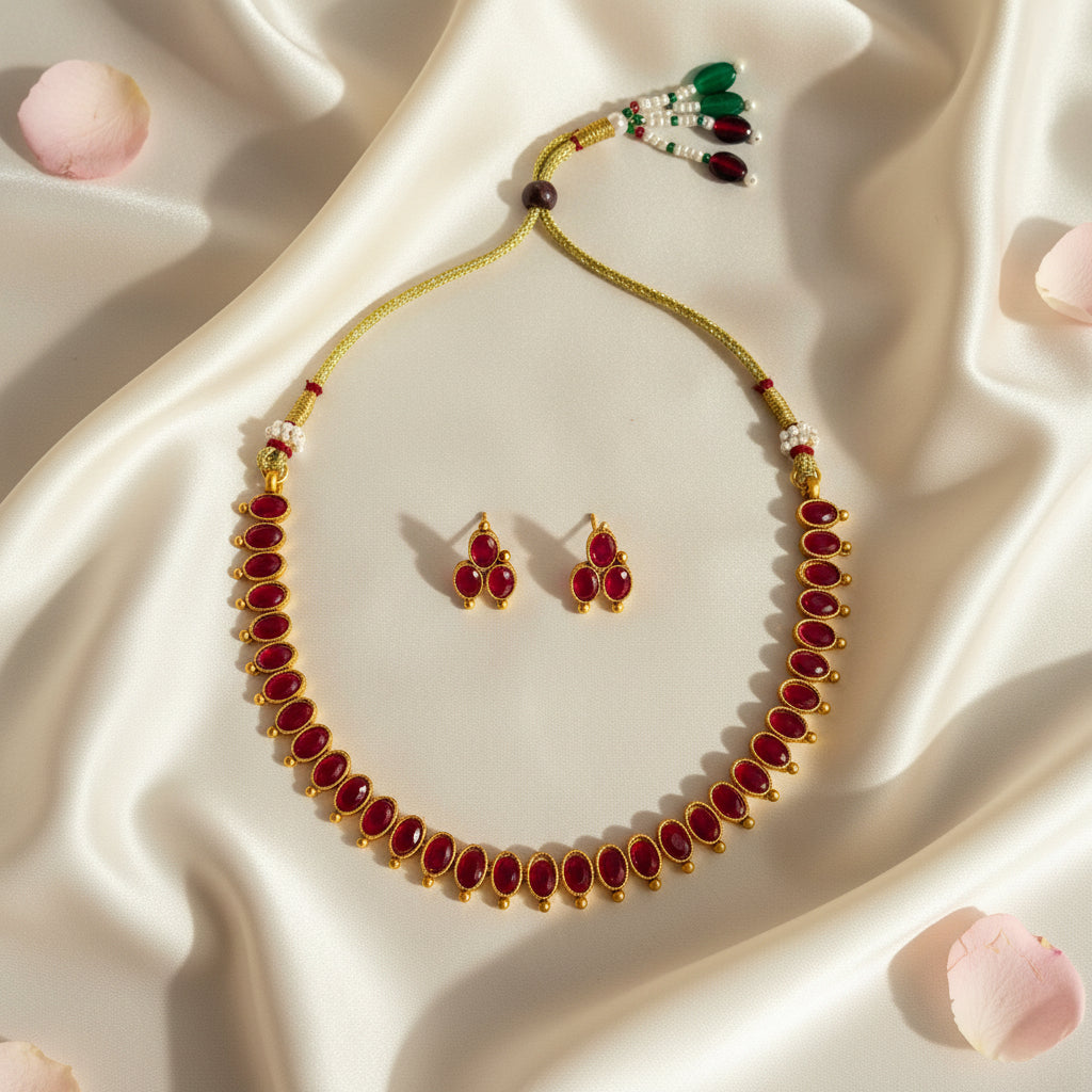 Maithili Chocker Necklace and Earrings Set
