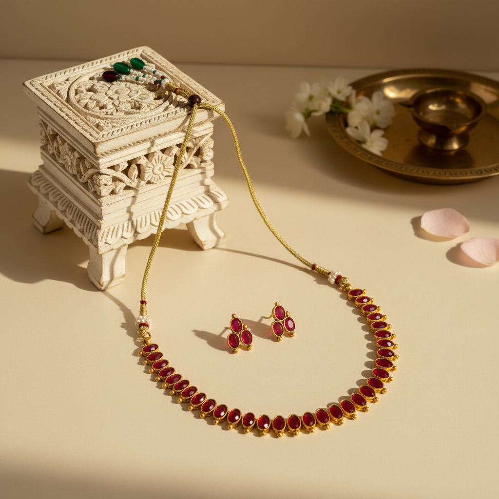 Maithili Chocker Necklace and Earrings Set