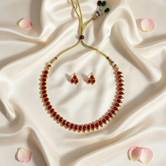 Bhaswati Short Necklace and Earrings Set