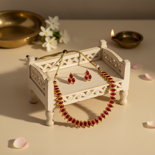 Bhaswati Short Necklace and Earrings Set