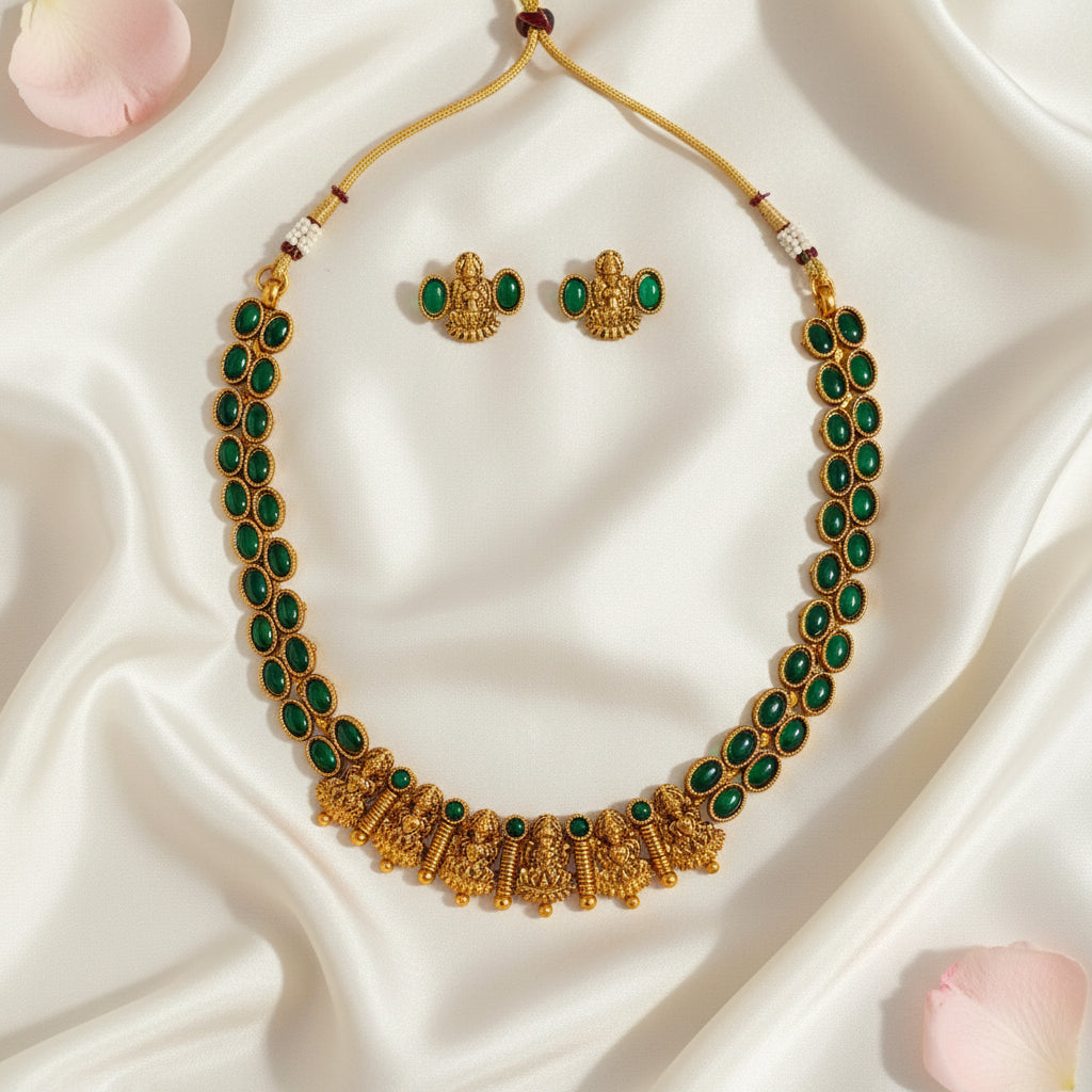 Jyothi Chocker Necklace and Earrings Set