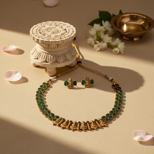 Jyothi Chocker Necklace and Earrings Set