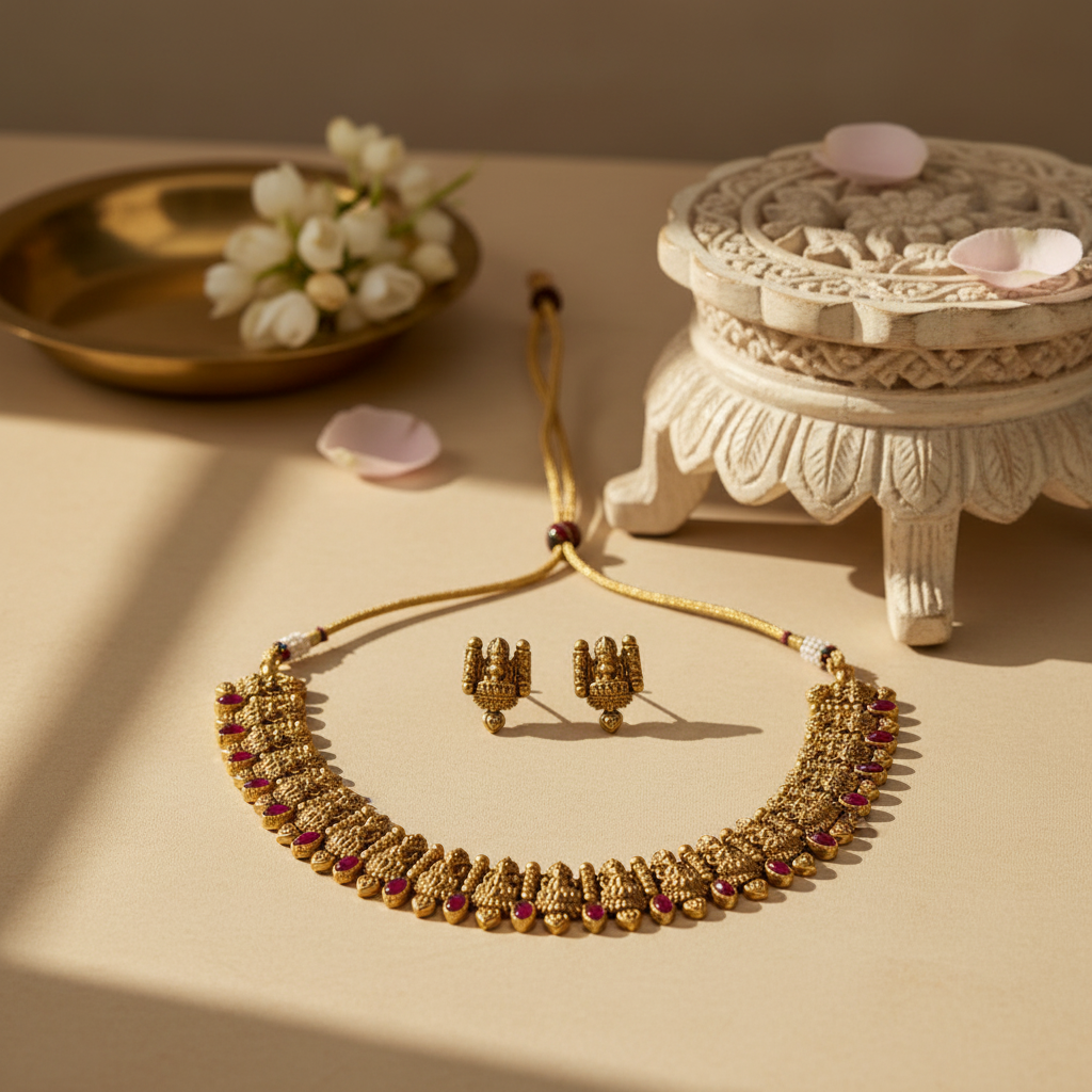 Saanvi Chocker Necklace and Earrings Set