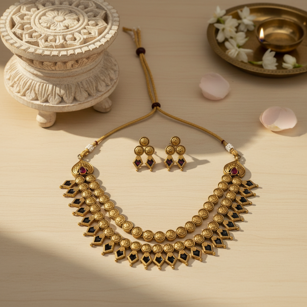 Nalini Chocker Necklace and Earrings Set