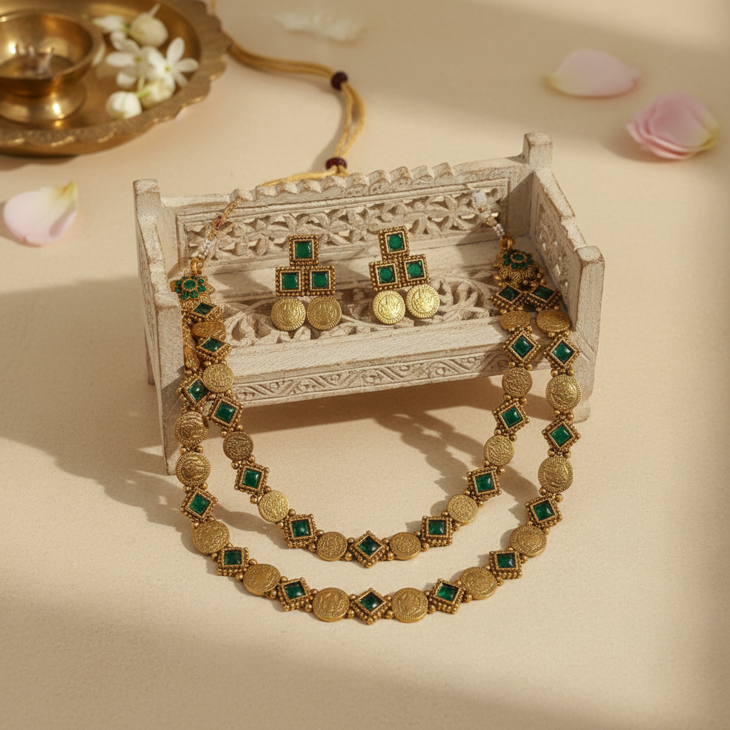 Ruchira Chocker Necklace and Earrings Set