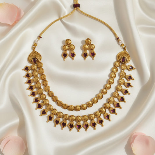 Chaitali Short Necklace and Earrings Set