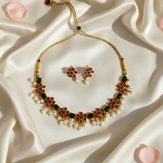Dharini Short Necklace and Earrings Set