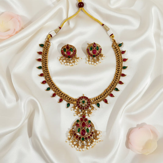 Anupriya Short Necklace and Earrings Set