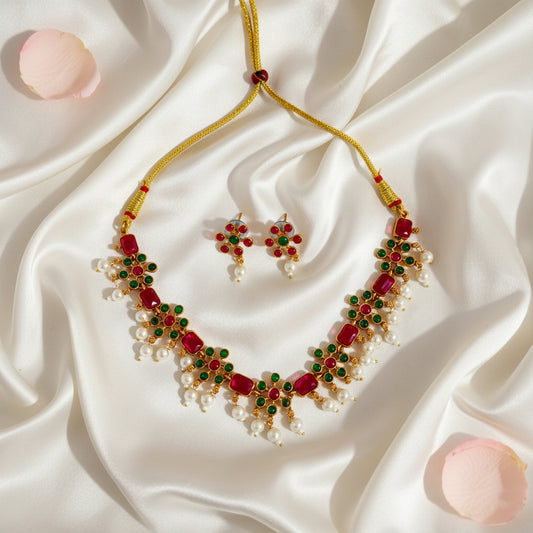 Bhanavi Chocker Necklace and Earrings Set
