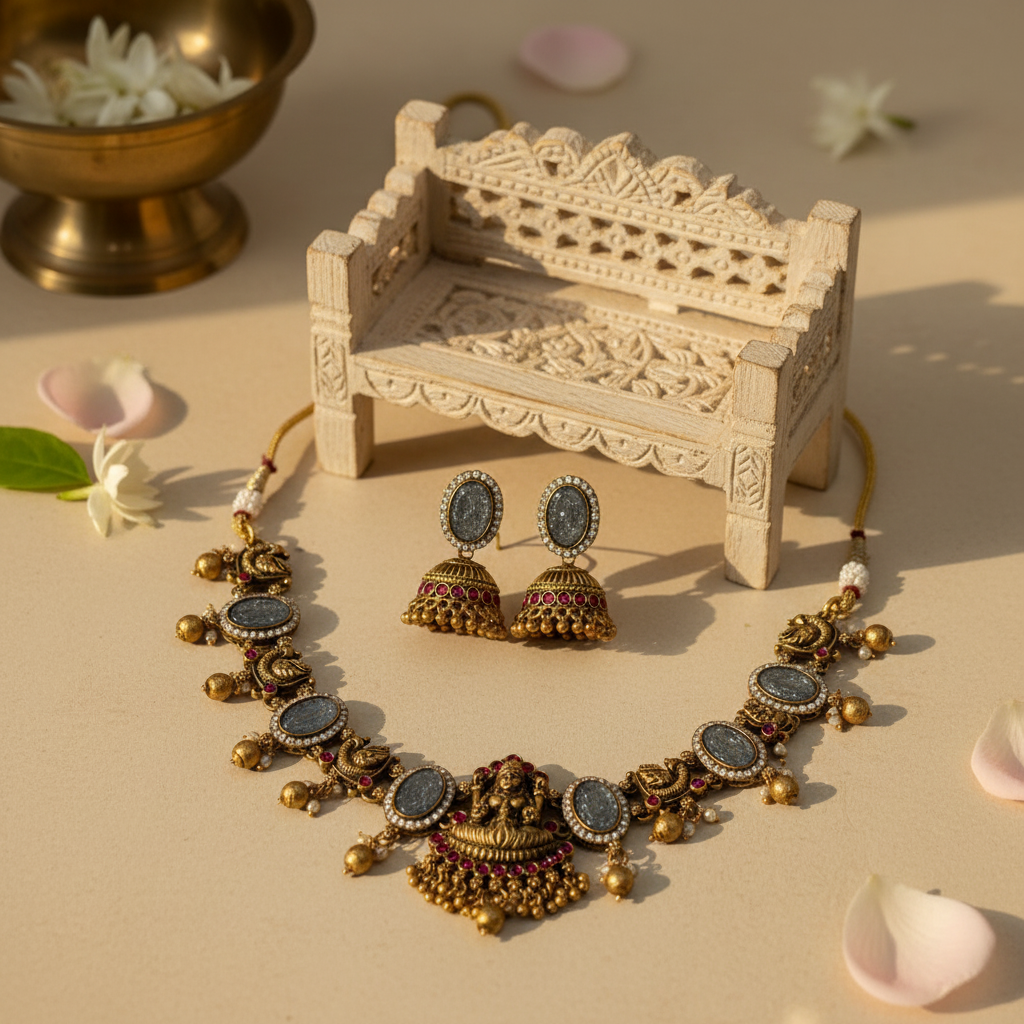 Akanksha Chocker Necklace and Earrings Set