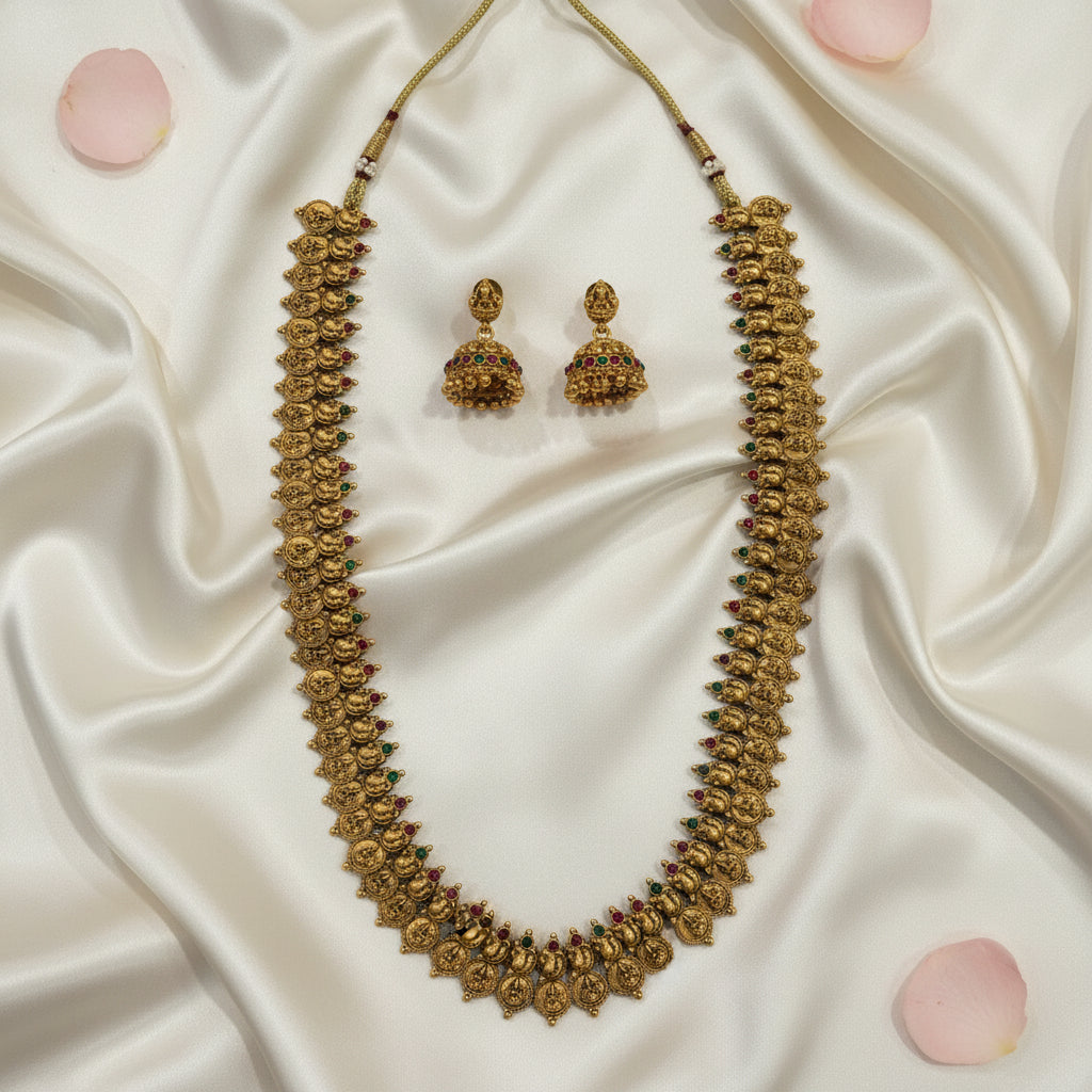 Meena Long Necklace and Earrings Set