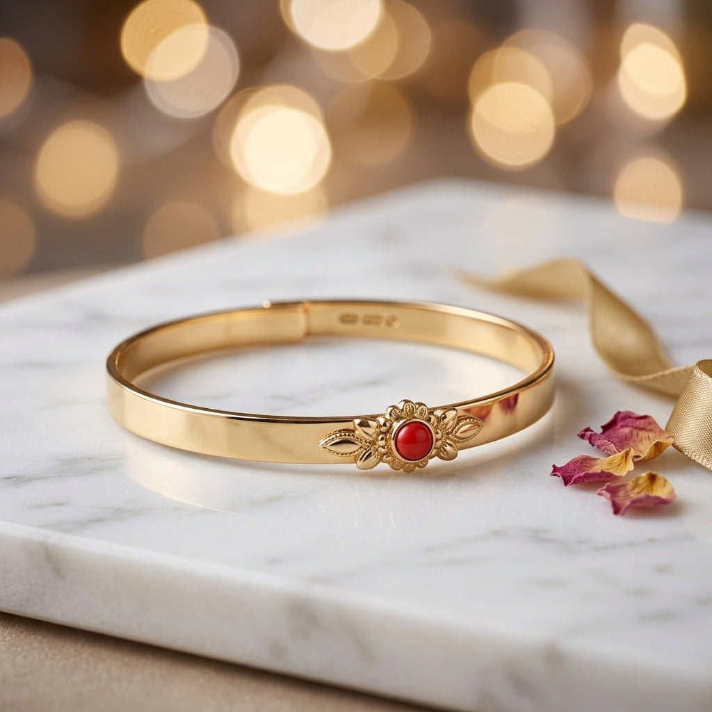 Puja  Adjustable Five Metal Bangle Bracelet