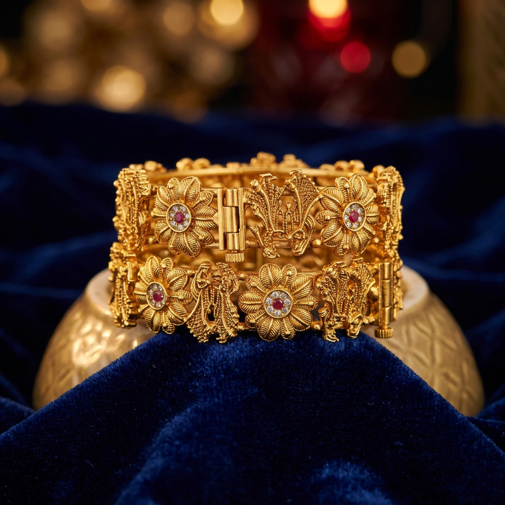 Swetha Antique Bride and Groom Screw Kada